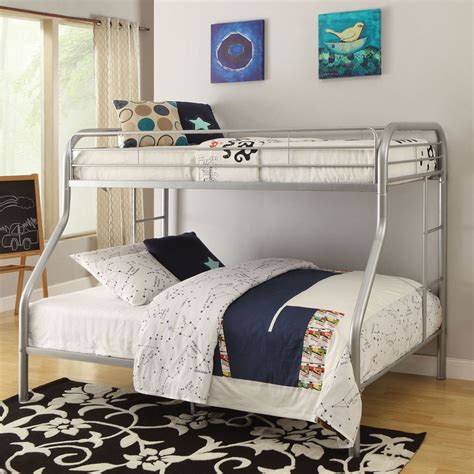 gray metal loft bed